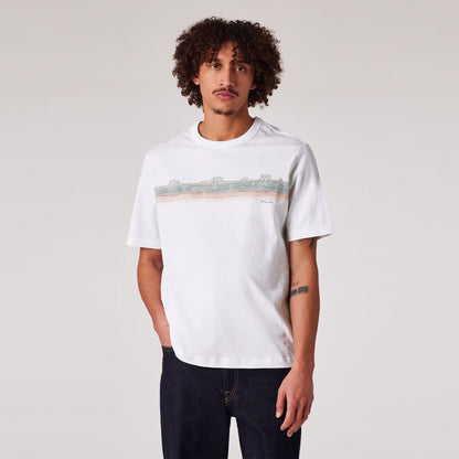 Paul Smith Desert Stripe Print T-Shirt White