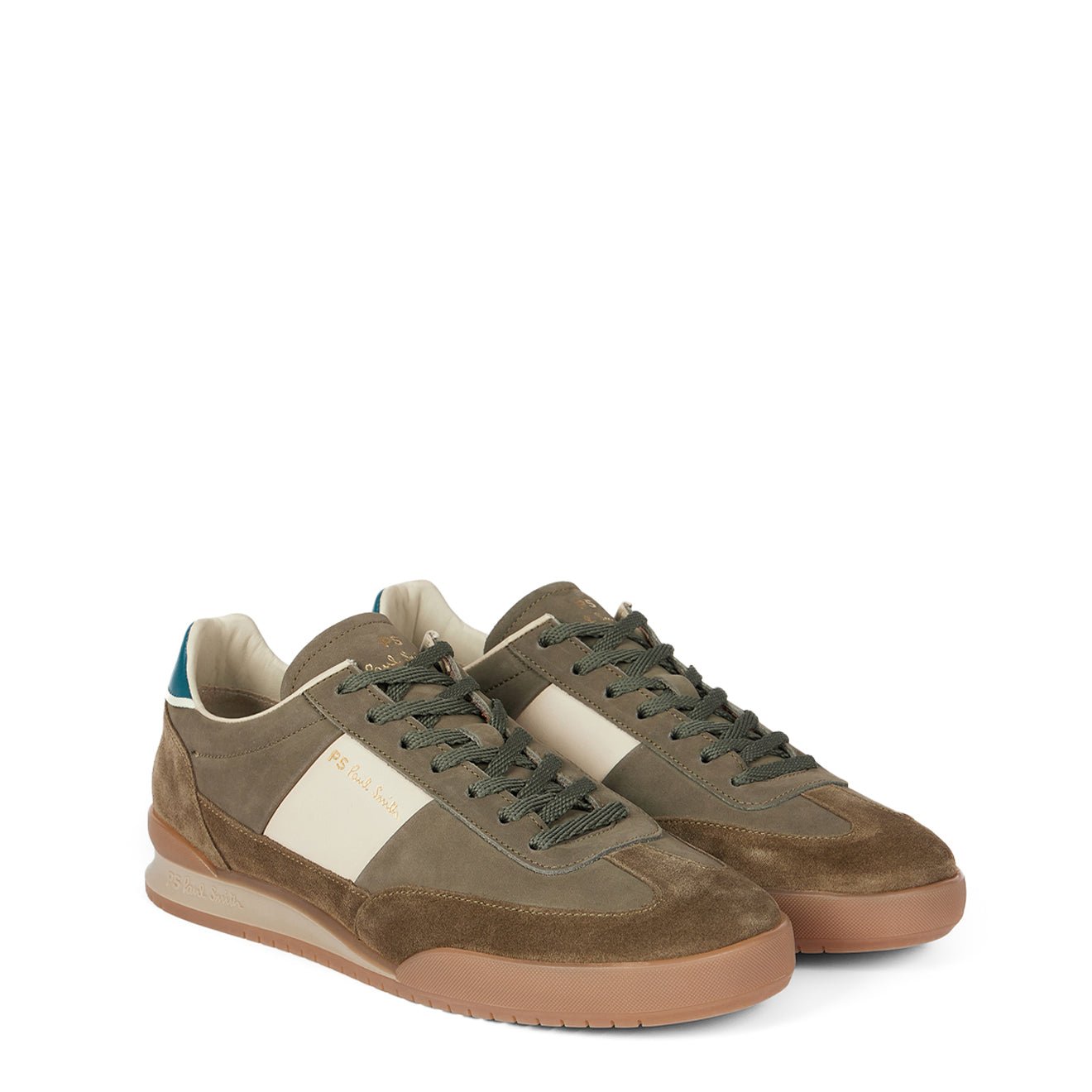 Paul Smith Dover Trainers Khaki Brown - The Sporting Lodge