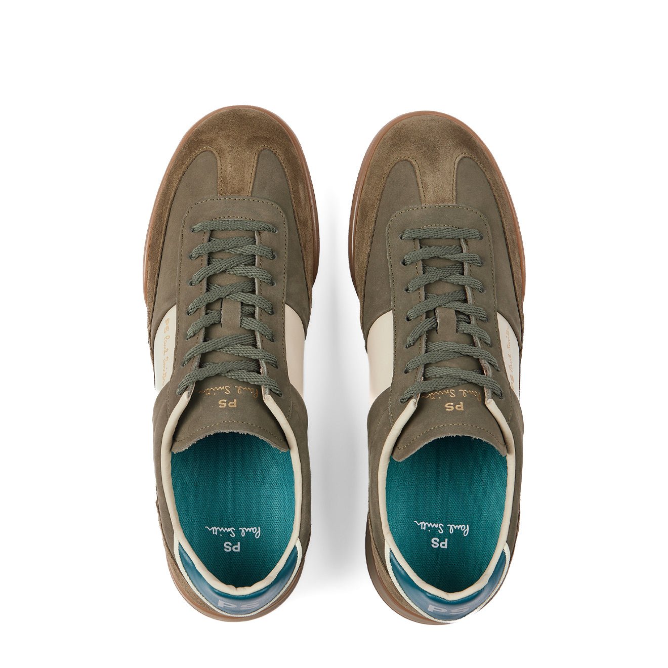 Paul Smith Dover Trainers Khaki Brown - The Sporting Lodge