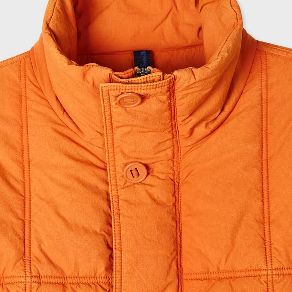 Paul Smith Enzyme-Washed Padded Jacket Orange