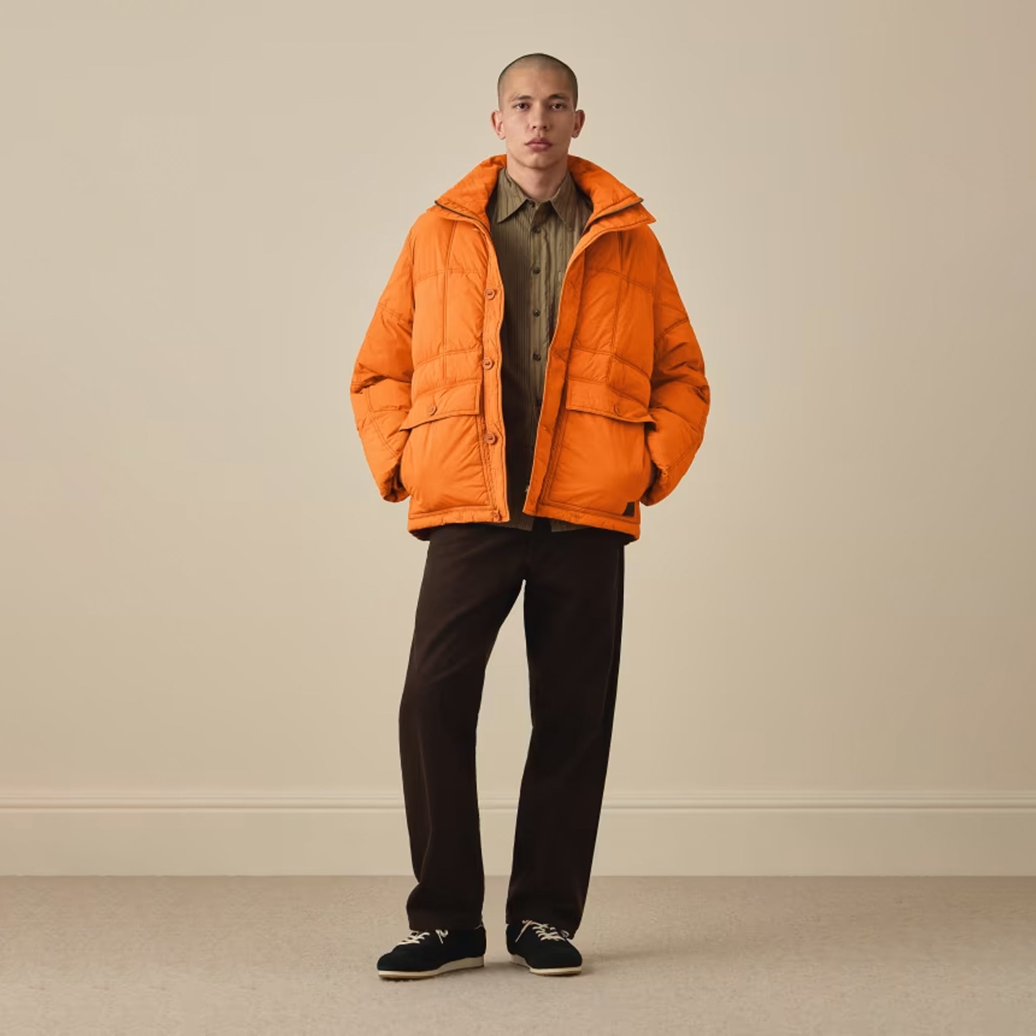 Paul Smith Enzyme-Washed Padded Jacket Orange – The Sporting Lodge