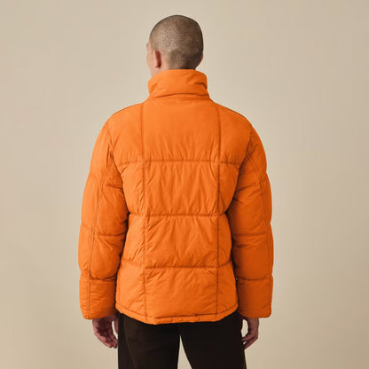 Paul Smith Enzyme-Washed Padded Jacket Orange