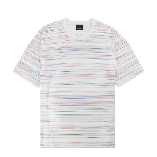 Paul Smith Fine Stripe Casual Fit T Shirt White / Multi