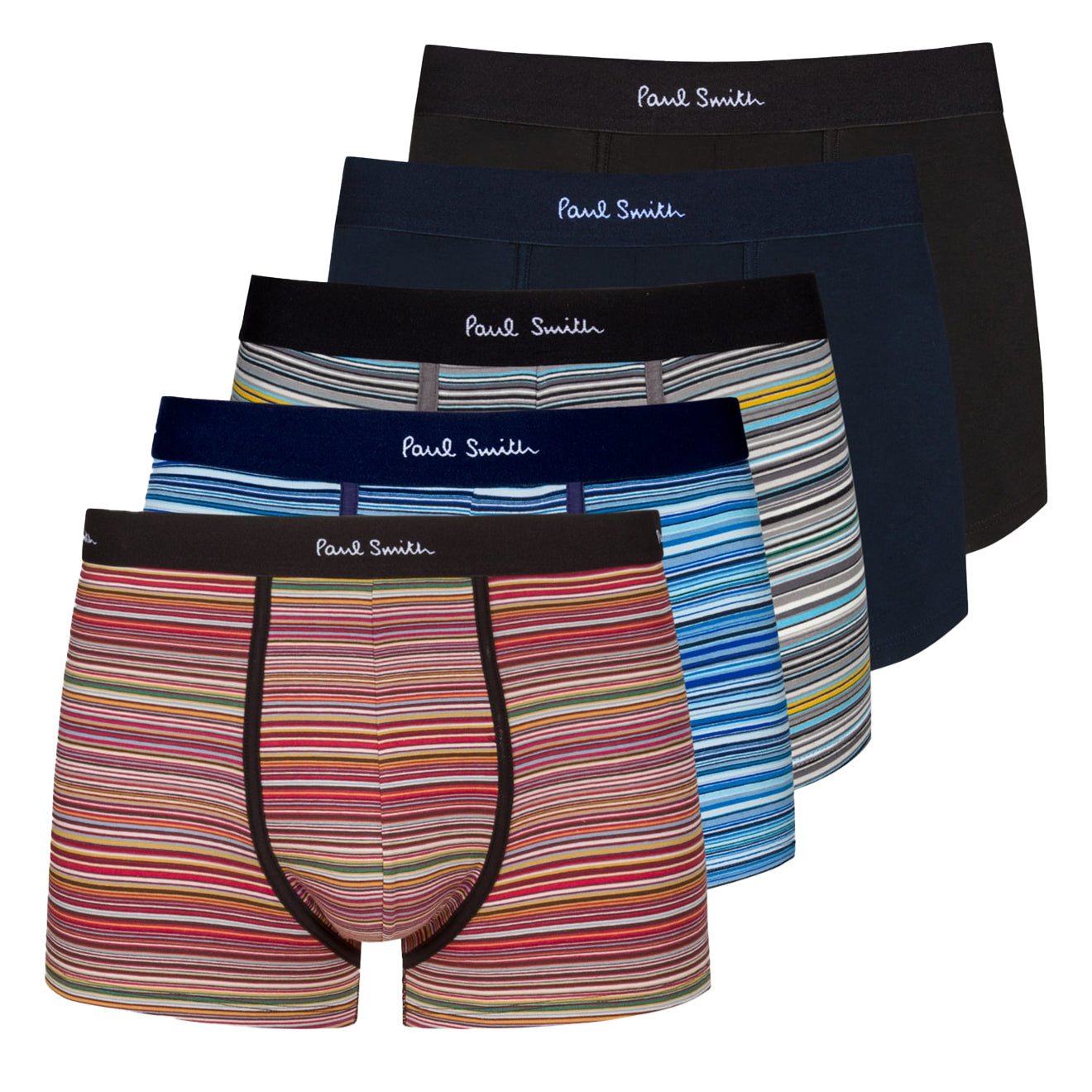 Paul Smith Five Pack Plain Boxer Briefs Signature Stripe - The Sporting Lodge