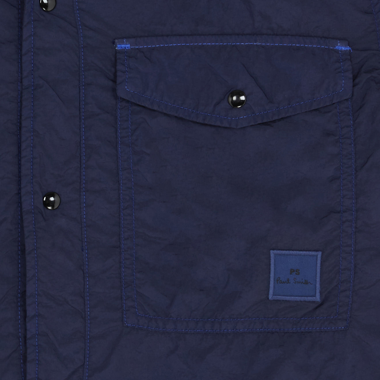 Paul Smith Garment Dyed Recycled-Nylon Overshirt Inky Blue