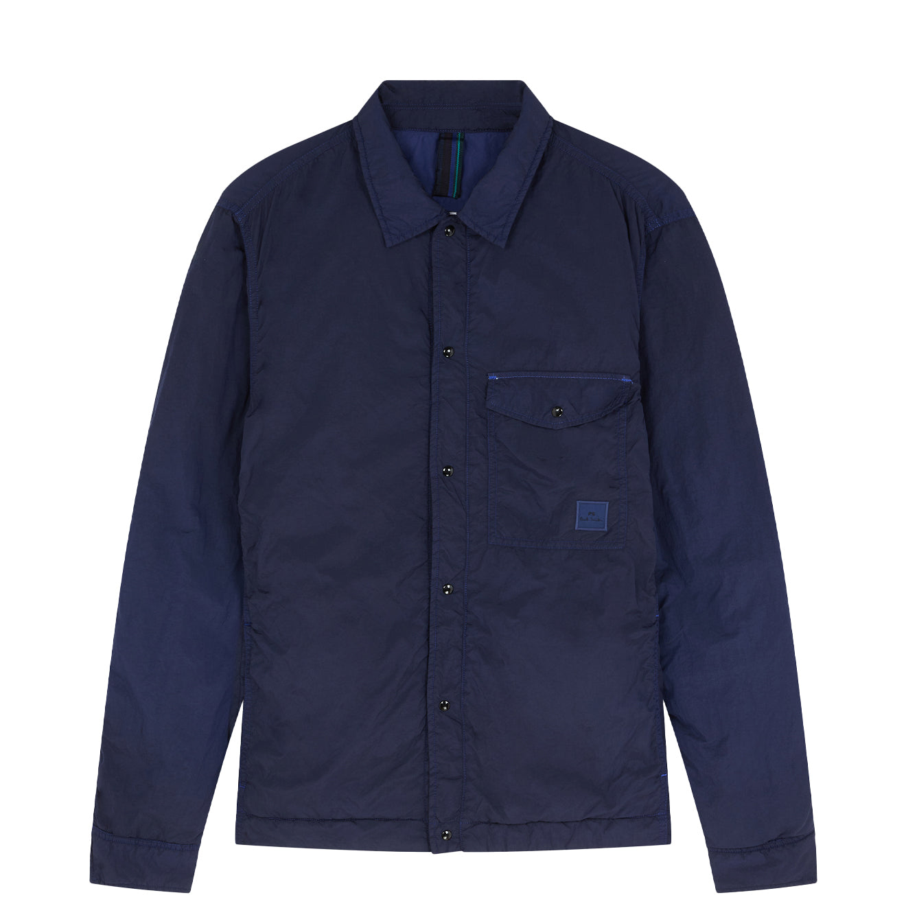 Paul Smith Garment Dyed Recycled-Nylon Overshirt Inky Blue