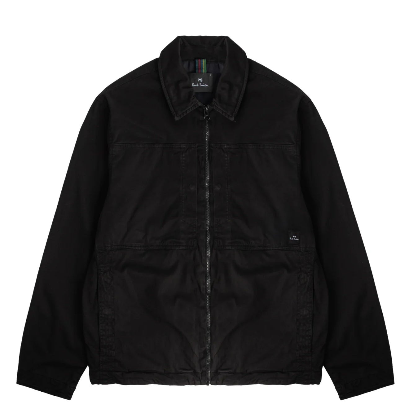 Paul Smith Garment Dyed Stretch-Cotton Overshirt Black - The Sporting Lodge