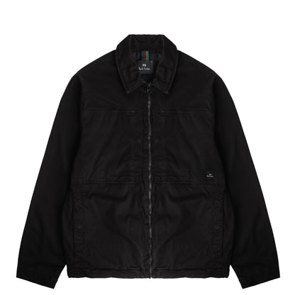 Paul Smith Garment Dyed Stretch-Cotton Overshirt Black