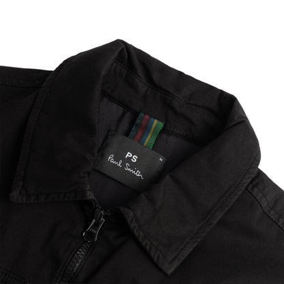 Paul Smith Garment Dyed Stretch-Cotton Overshirt Black