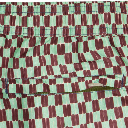 Paul Smith Geometric Print Swim Shorts Bottle Green