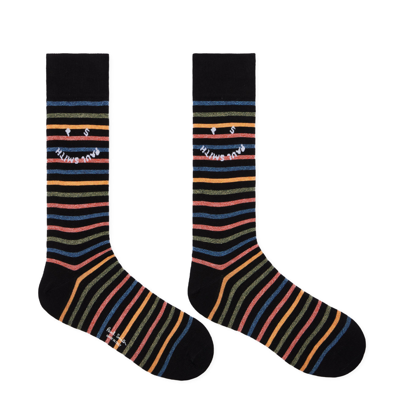 Paul Smith Happy Stripe Socks Black