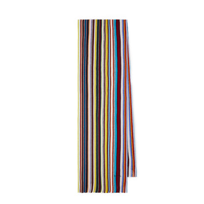 Paul Smith Knitted Merino Wool Scarf Signature Stripe
