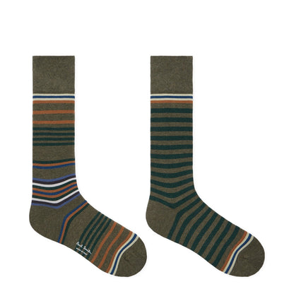 Paul Smith Larry Odd Sock Brown Stripe - The Sporting Lodge