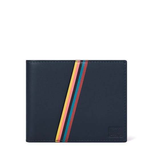 Paul Smith Leather Compact Billfold Wallet Navy - The Sporting Lodge