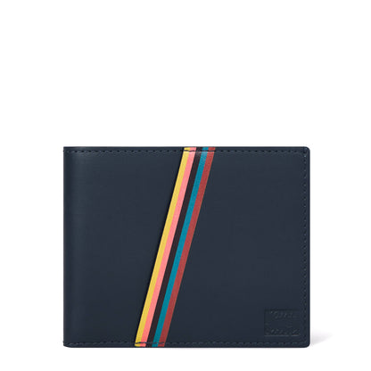 Paul Smith Leather Compact Billfold Wallet Navy - The Sporting Lodge