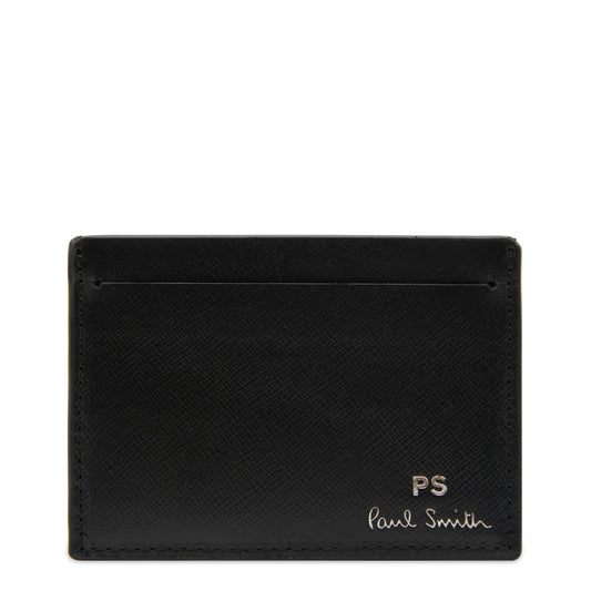 Paul Smith Leather Credit Card Wallet Black - The Sporting Lodge