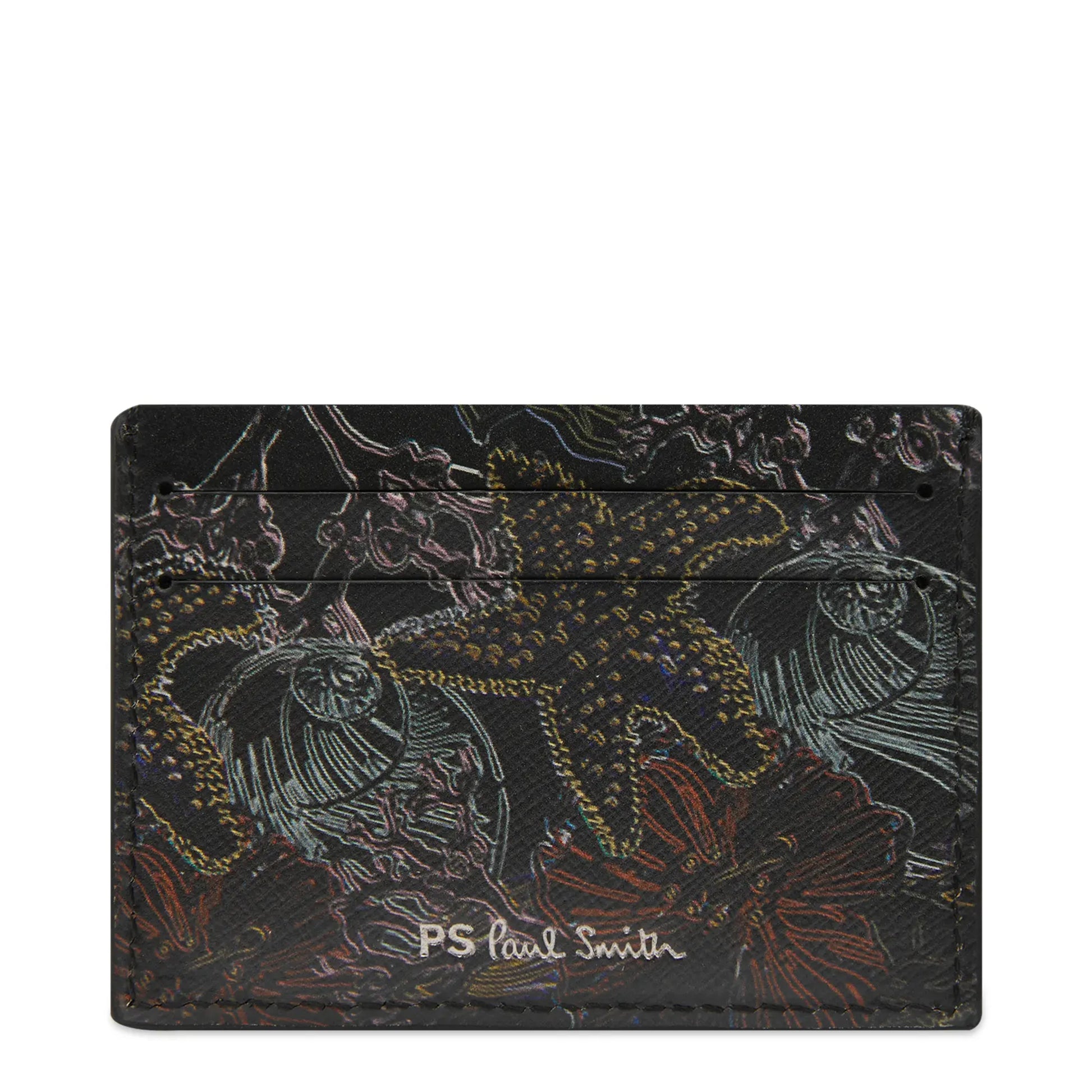Paul Smith Leather Credit Card Wallet Black - The Sporting Lodge