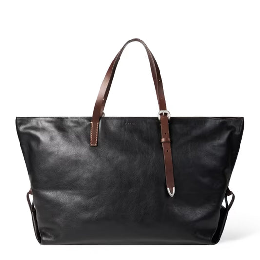Paul Smith Leather Duffle Tote Bag Black
