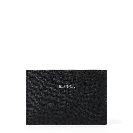 Paul Smith Leather Pixelated Mini Card Holder Black