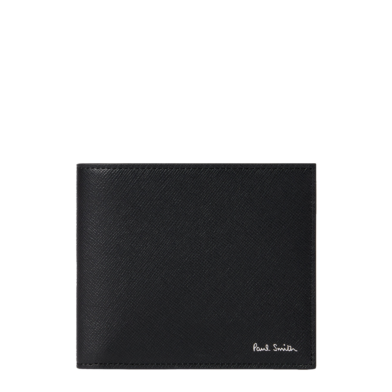 Paul Smith Leather Pixelated Mini Interior Billfold Wallet Black