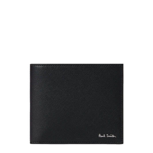 Paul Smith Leather Pixelated Mini Interior Billfold Wallet Black