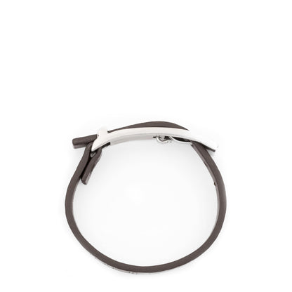 Paul Smith Leather Shadow Stripe Bracelet Brown - The Sporting Lodge