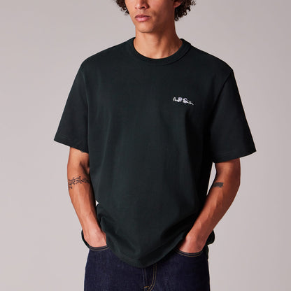 Paul Smith Logo Embroidery Cotton T-Shirt Dark Green