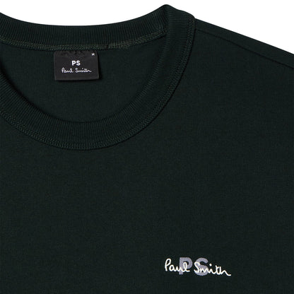 Paul Smith Logo Embroidery Cotton T-Shirt Dark Green