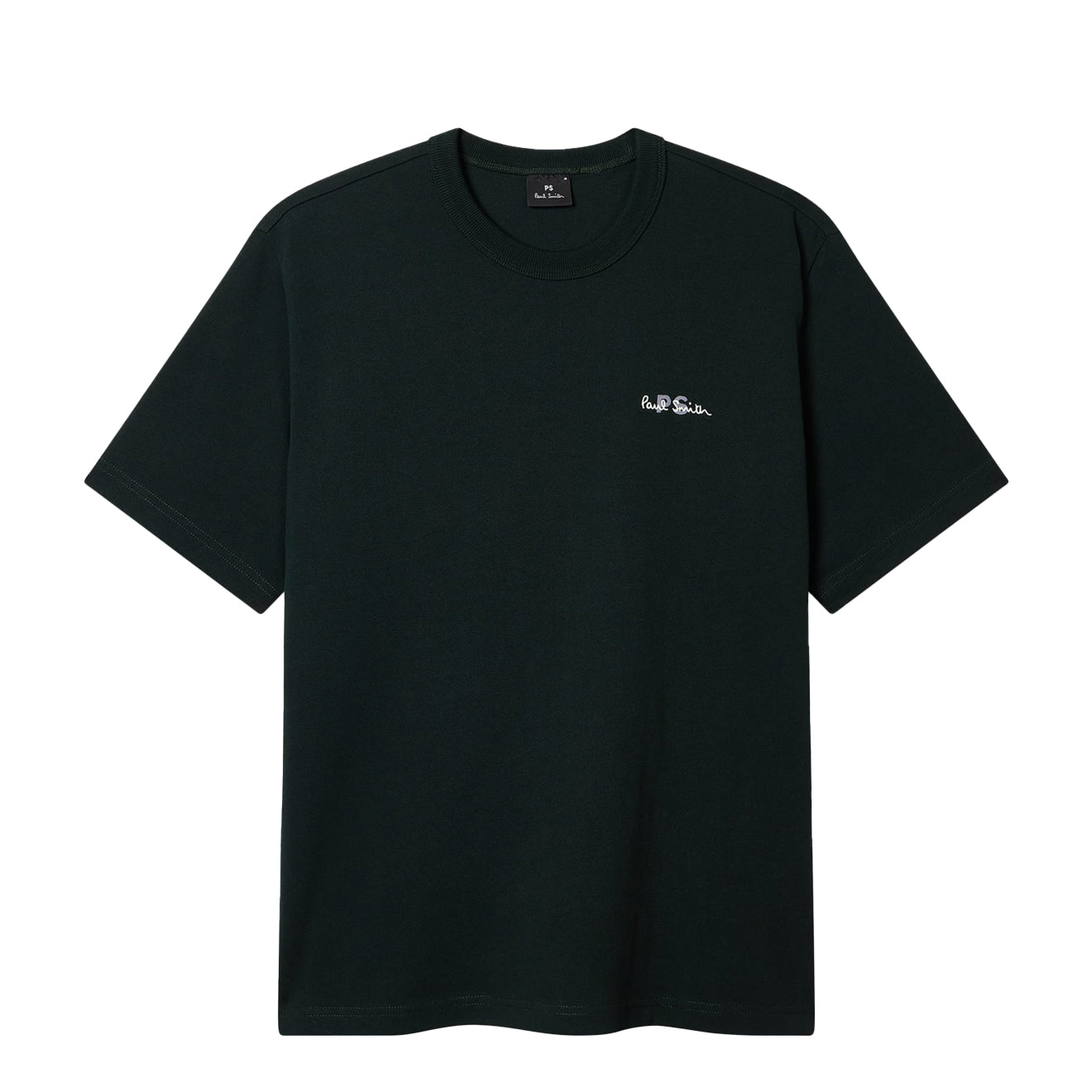 Paul Smith Logo Embroidery Cotton T-Shirt Dark Green