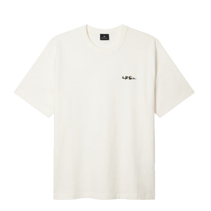 Paul Smith Logo Embroidery Cotton T-Shirt Ecru