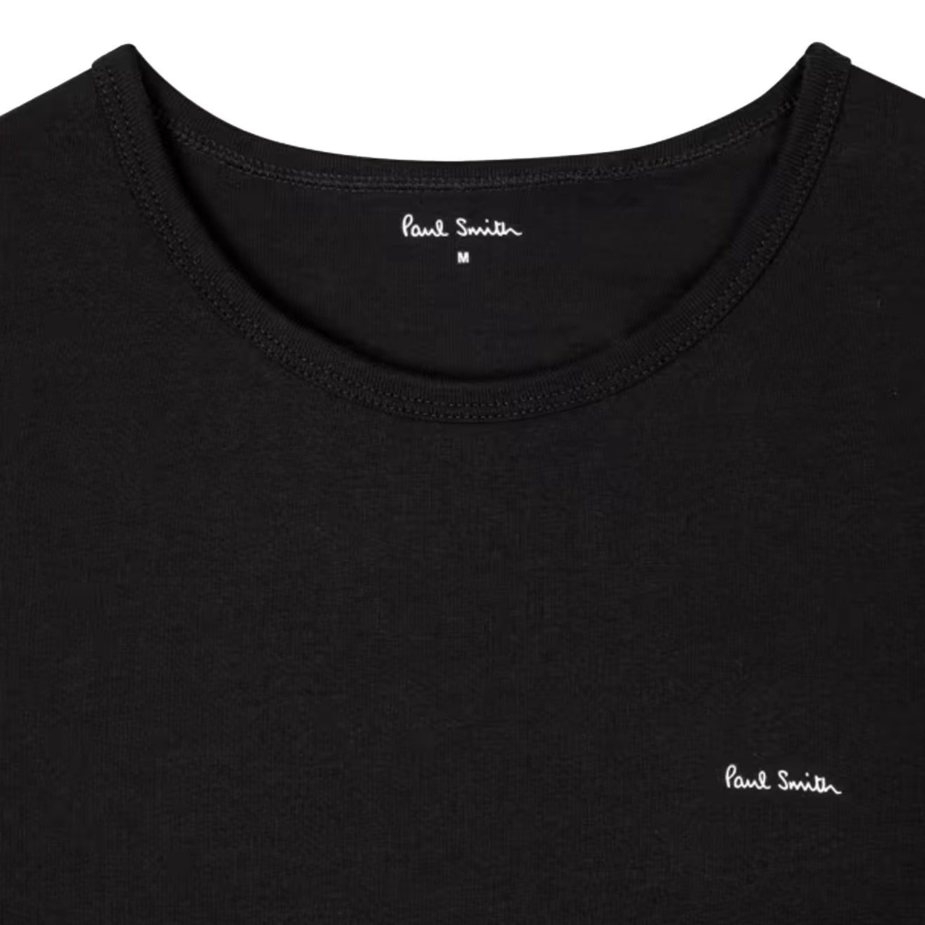 Paul Smith Logo Organic Cotton Lounge T-Shirts Three Pack Black