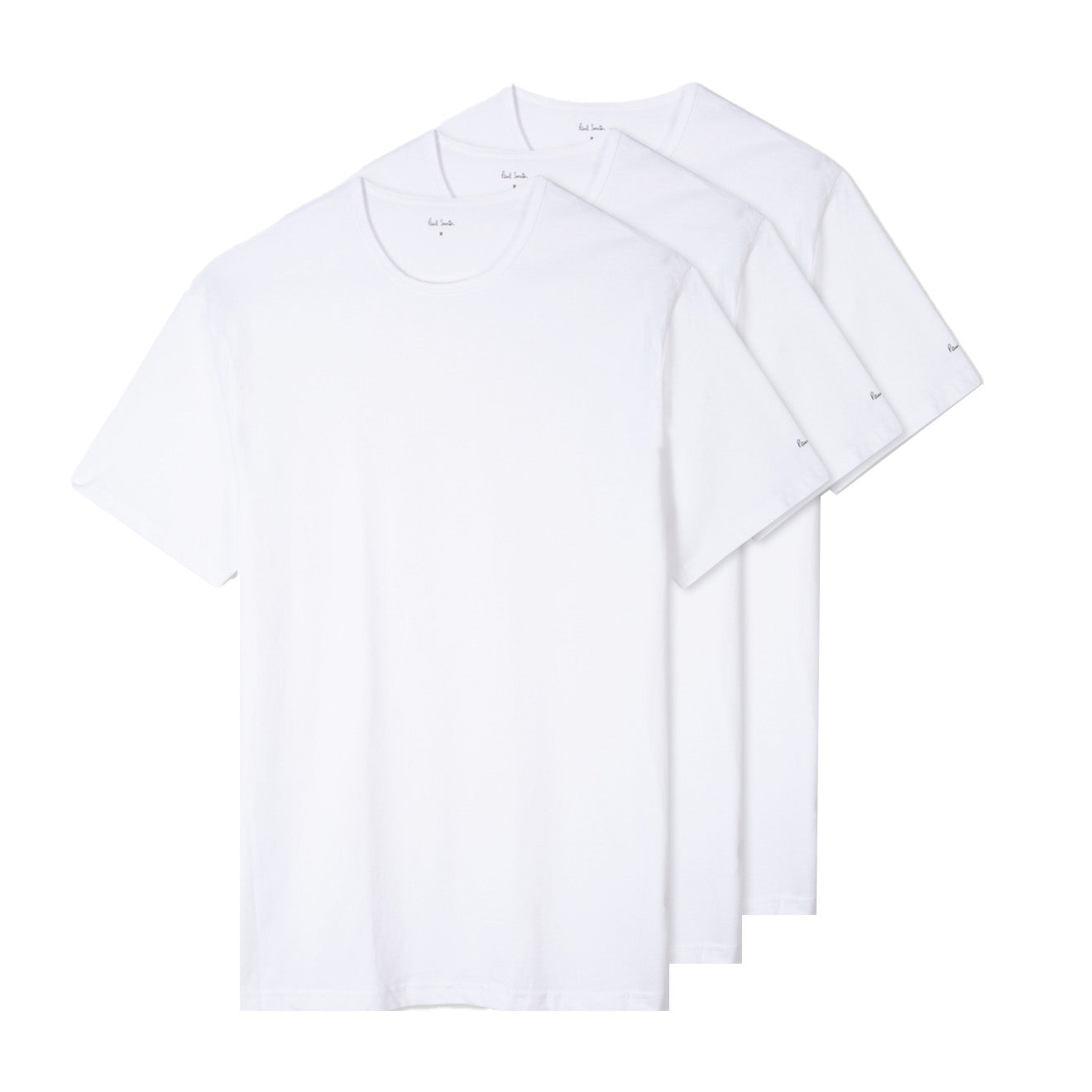 Paul Smith Logo Organic Cotton Lounge T-Shirts Three Pack White