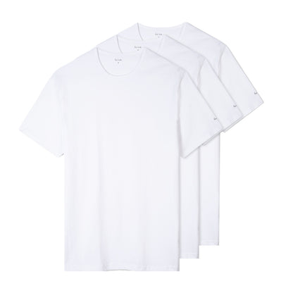 Paul Smith Logo Organic Cotton Lounge T-Shirts Three Pack White