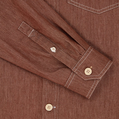Paul Smith Mens LS Casual Fit Shirt Brown