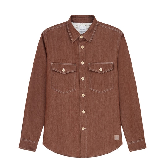 Paul Smith Mens LS Casual Fit Shirt Brown