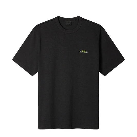 Paul Smith Mens Oversized Fit SS T Shirt PS Emb Black