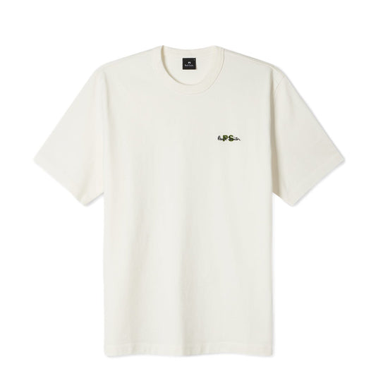Paul Smith Mens Oversized Fit SS T Shirt PS Emb White