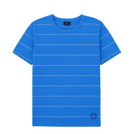 Paul Smith Mens Reg Fit Stripe T Shirt Blue