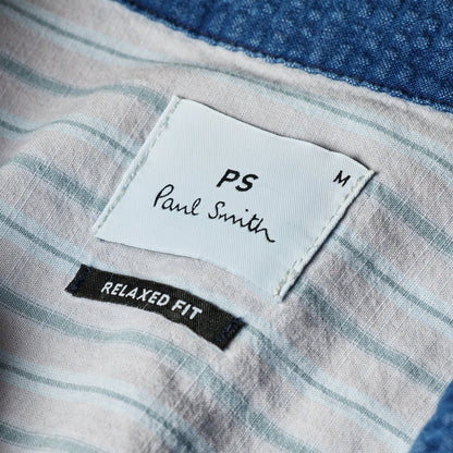 Paul Smith Mens SS Relaxed Fit Shirt Blue