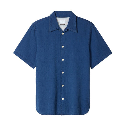 Paul Smith Mens SS Relaxed Fit Shirt Blue