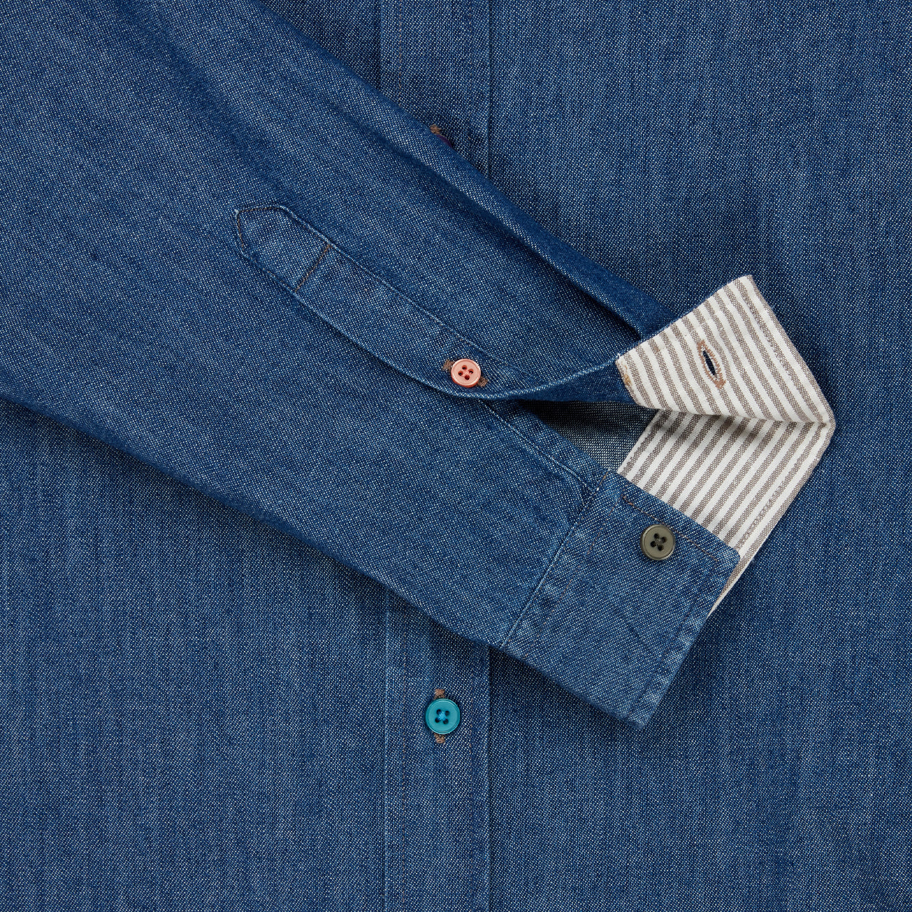 Paul Smith Mens Tailored-Fit Rinse Denim Shirt Rinse Denim