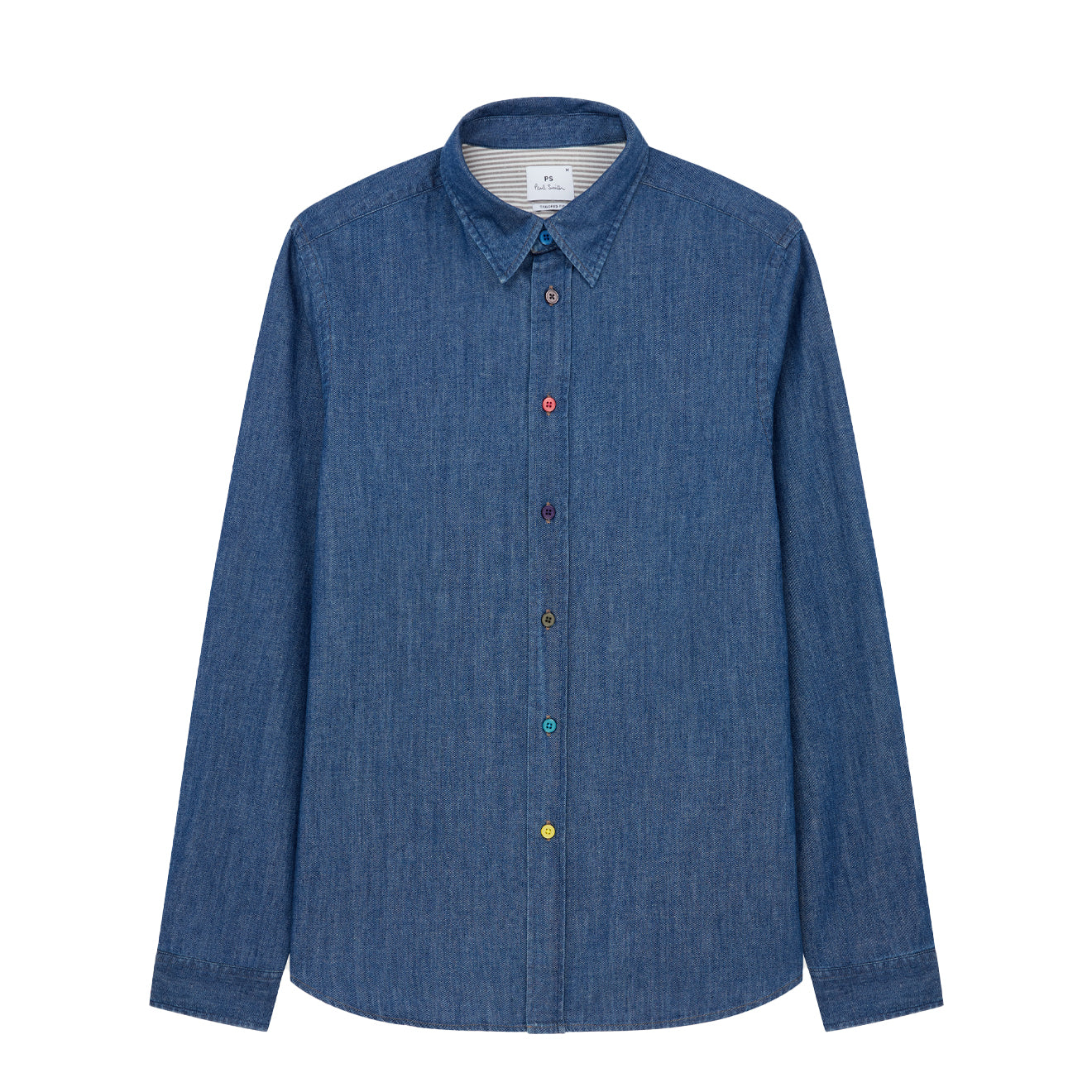 Paul Smith Mens Tailored-Fit Rinse Denim Shirt Rinse Denim