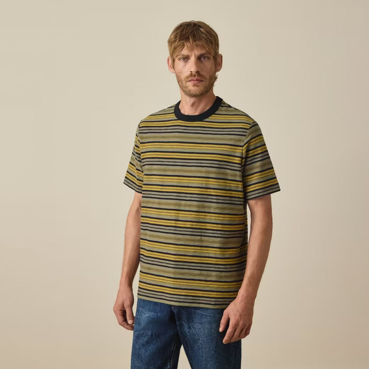 Paul Smith Mixed Stripe T-Shirt Khaki