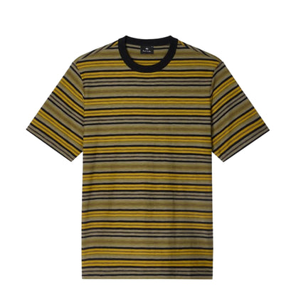 Paul Smith Mixed Stripe T-Shirt Khaki