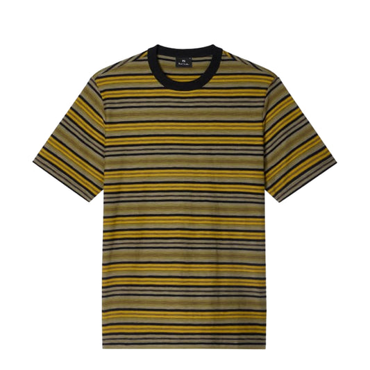 Paul Smith Mixed Stripe T-Shirt Khaki