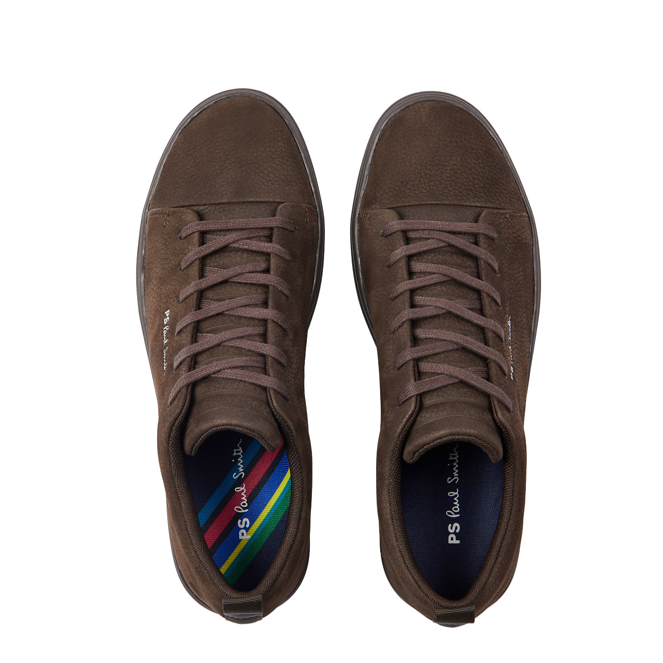 Paul Smith Nubuck Lee Trainers Chocolate Brown