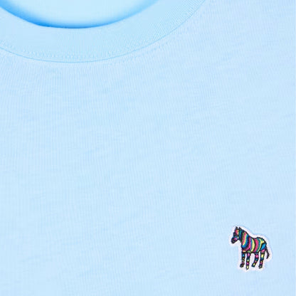 Paul Smith Organic Cotton Zebra Logo T-Shirt Pale Blue
