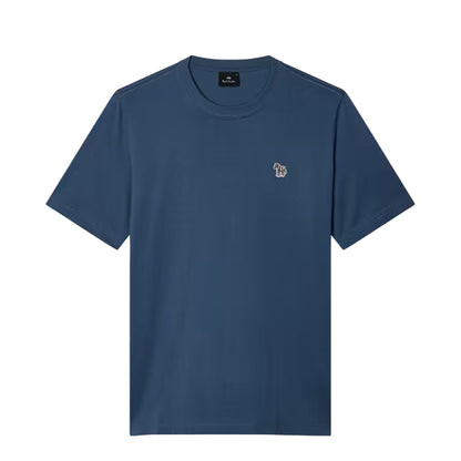 Paul Smith Organic Cotton Zebra Logo T-Shirt Washed Navy