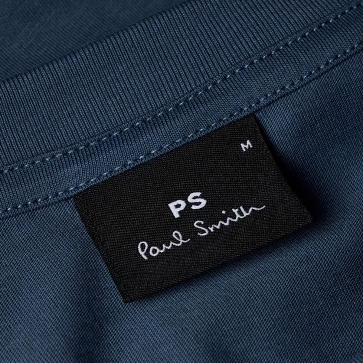 Paul Smith Organic Cotton Zebra Logo T-Shirt Washed Navy