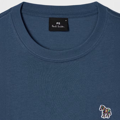 Paul Smith Organic Cotton Zebra Logo T-Shirt Washed Navy